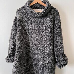 Kendall+Kylie Grey Marled Cowl Pullover - Medium